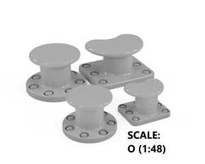 MOORING BOLLARDS O 1:48 SCALE HD MULTIPLE OPTIONS - Picture 1 of 2
