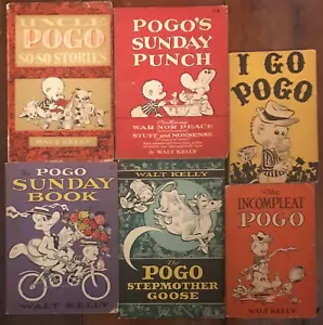 WALT KELLY - 6 POGO 1ST EDS PB VG GREAT 1950'S CARTOONS! - Picture 1 of 1