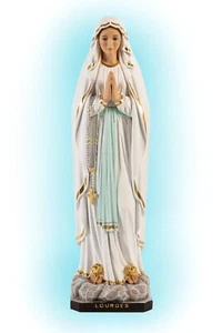 STATUA DELLA MADONNA DI LOURDES CM 60 IN RESINA PRODUZIONE ARTIGIANALE ITALIANA - Foto 1 di 1