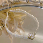 925 Silver Pearl Zircon Pendant Necklace Clavicle Chain Elegant Women Jewellery