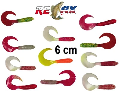 RELAX Twister 2,5" - 6 cm Gummifisch angeln Barsch Forelle Zander Hecht Dorsch - Bild 1 von 4
