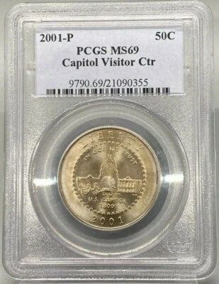 2001-P Capitol Visitor Center 50c Commemorative Half Dollar PCGS MS69 - Image 1 of 2