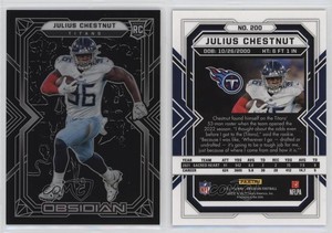 2022 Panini Obsidian Rookies Julius Chestnut #200 Rookie RC