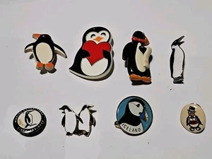 Vintage Pin Lot penguins Iceland assorted lot 8pc 1960s 70s 80s - Picture 1 of 6