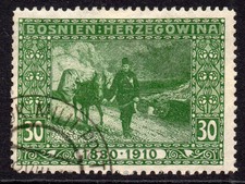 Bosnia & Herzegovina 30 Heller Stamp c1910 Used (810b)