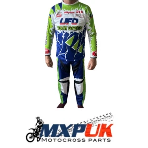 KIT PANTALÓN Y CAMISETA RETRO UFO TEAM VERDE MOTOCROSS - Imagen 1 de 2