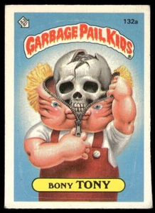 1986 Topps Garbage Pail Kids Serie 4 #132a Bony Tony Glossy 1 Stern * Rückseite EX - Bild 1 von 2
