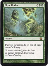 PLOW UNDER - BOXTOPPER X1  MAGIC MTG 8TH EDITION NEAR MINT (NM)