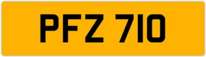 PFZ 710 P 3x3 DATELESS PRIVATE NUMBER PLATE PAM PAUL PETE PAT PHIL PAMELA PEG PS - Picture 1 of 1