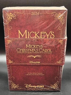 Mickey’s Christmas Carol 24 Day Advent Calendar 2024 - Mystery Pin Set / New - Image 1 of 4