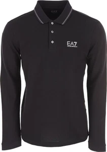 Original EMPORIO ARMANI Herren Polo Shirt mit Langärmel schwarz NEU mit Etikett - Bild 1 von 4
