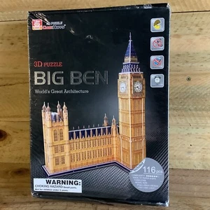 BIG BEN - ENGLAND UK LONDON CUBIC HAPPY PUZZLE - BIG BEN 3D PUZZLE 106pc SEALED - Picture 1 of 7