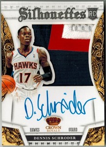 2013-14 Preferred Silhouettes Prime Dennis Schröder /25, RC, RPA, Rookie, Lakers