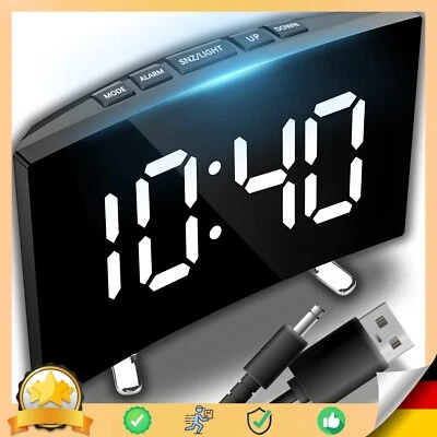 LED-Wecker ELEKTRONISCHE UHR 24Hr Digital Nachtlicht Temperatur Alarm Retoo - Bild 1 von 4