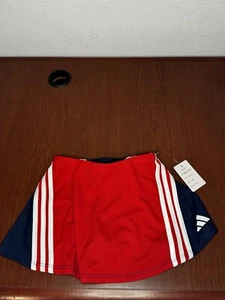 Adidas Toddler Girls 2T Navy Blue Red White Tennis Skirt Skort Undershorts - Picture 1 of 3