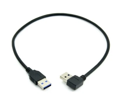 USB-A 3.0 Data Sync & Charge Extension Cable 0.5m Right Angle Male to Male - Image 1 of 4