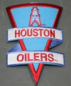 RARE - Vintage Houston Oilers Embroidered Iron-On Patch, 3-3/4" x 5", Retro NFL - Picture 1 of 3