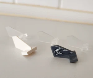 5 Lego Tail Shuttle, Small (44661) trans-clear dark bluish grey gray white - Picture 1 of 7