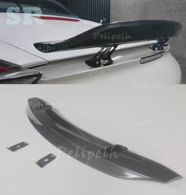 Real Carbon Fiber Rear Wing Trunk Spoiler Fits Porsche 13-2016 Boxster S GTS 981 — 第 1/4 张图片