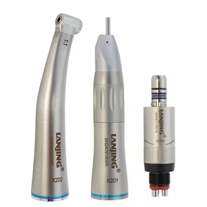 Dental Low Speed Handstück 1:1 Gegenwinkel gerade Nase Kegel Luftmotor 4 Löcher - Bild 1 von 68