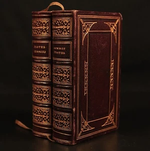 1845 Proper Lessons & Common Prayer Miniature Bible 2vol Set Antique Books - Picture 1 of 15