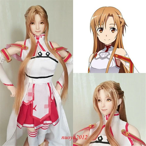 1:6 Female Asuna Girl Obitsu Head Sculpt For 12" PH LD UD Action Figure Body Toy Cover