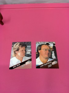 Finish Line Racing Crew Chief Mike Bean And Larry Mc Reynolds Cards