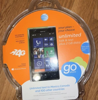 Nokia Lumia 520 (AT&T Go Phone) **SEALED** No Annual Contract - No Credit Check - Image 1 of 4