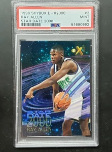 🔥 1996 SKYBOX E-X2000 RAY ALLEN #2 STAR DATE 2000 ROOKIE RC SSP MINT PSA 9 🔥 - Picture 1 of 6