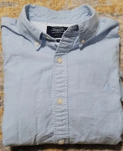 Charles Tyrwhitt Herren Hellblau Baumwolle Oxford Slim Fit Knopfleiste Hemd Gr. L - Bild 1 von 4