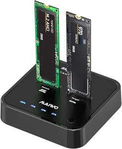 MAIWO Dual Bay M.2 NVMe Cloner Dock | 20Gbps SSD Duplicator für 2230-2280 PCIe - Bild 1 von 7