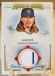 2020 Allen & Ginter JOSH HADER Game-Worn Jersey RELIC Card BREWERS ASTROS GW SP - Picture 1 of 2