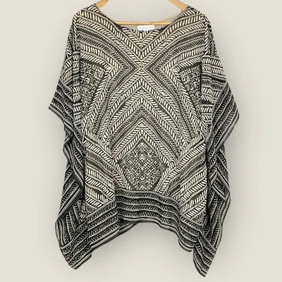 Coldwater Creek Womens Boho Sheer Poncho Kimono Size XL Lightweight Resortwear - Image 1 of 4