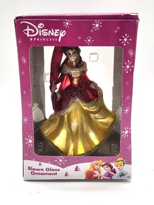 Disney Princess Belle Blown Glass Christmas Ornament Beauty and the Beast NOS - Picture 1 of 6