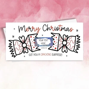 Tarjeta rasca y gana personalizada de Navidad - Revela regalo, vacaciones o pagarés amigos familia - Imagen 1 de 9