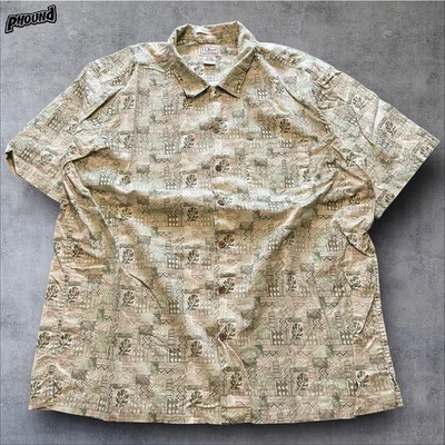 LL Bean Button Down Short Sleeve Shirt Fish Aztec #261082 Men’s XL AOP S120 - Image 1 of 4