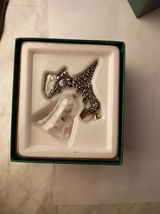 Hallmark "Holiday Heirloom" piatto argento e cristallo campana club ornamento 1989 - Foto 1 di 6