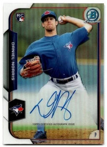 2015 BOWMAN CHROME ROOKIE AUTOGRAPHS REFRACTOR DANIEL NORRIS RC AUTO 021/499 - Picture 1 of 2