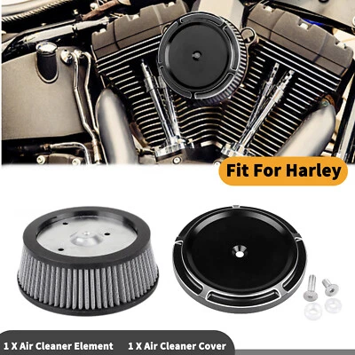 Cubierta y elemento de filtro de aire Motor Stage 1 para Harley Electra Glide Fatboy Lo Foto 1 de 4