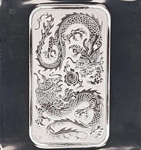 2020 1oz DRAGON RECTANGLE Coin 9999 Fine Silver Perth Mint - Picture 1 of 4