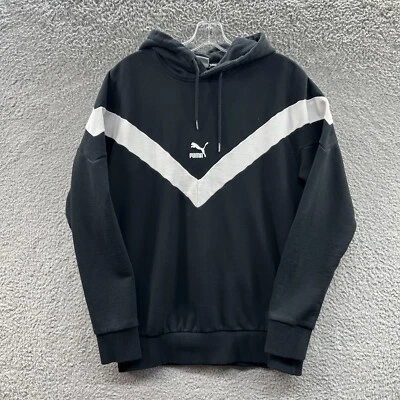 Sudadera con Capucha Puma Niños Talla Pequeña Blanco y Negro Puma Logo Pullover Informal Sudadera con Capucha Foto 1 de 4