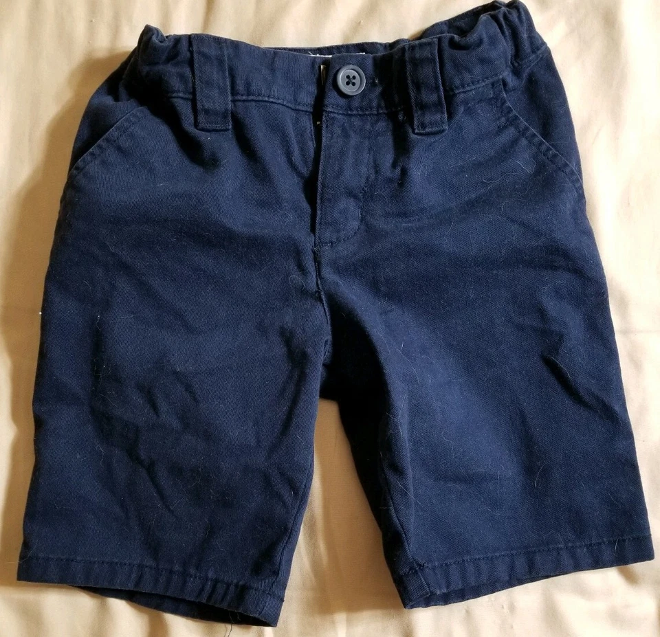 Pantalones cortos azules con cintura ajustable para niña Foto 1 de 3