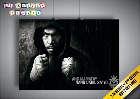 Poster Manny Pacquiao Art Design Home Boxing Cover