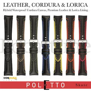 Correas de reloj híbrido de lona, cuero y lorica SKATE de CINTURINI POLETTO (Italia) - Imagen 1 de 20