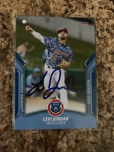 Levi Jordan Signed 2022 Tennessee Smokies Team Set Auto Rc Chicago Cubs