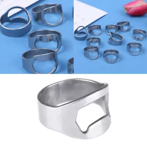10pcs Stainless Steel Finger Ring Bottle Opener Beer Bottle Opener Home Bar Tool - Picture 1 of 7