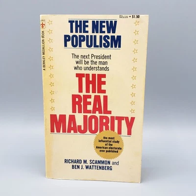 Медальон Беркли The Real Majority Richard Scammon Ben Wattenberg 1972 Politics - Изображение 1 из 4