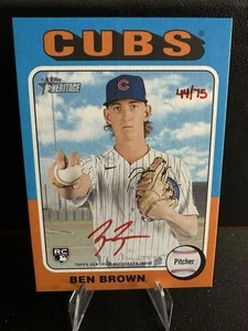 2024 Topps Heritage High Number Ben Brown #ROA-BB Real One Red Ink (AU,RC) /75 - Bild 1 von 4