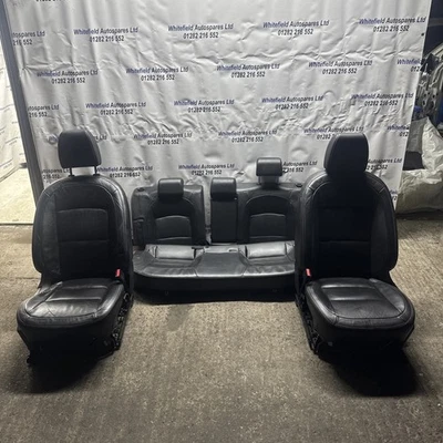 NISSAN QASHQAI J10 MK1 2010-2013 5 SEATS FRONT AND REAR SEATS BLACK LEATHER - Image 1 of 4