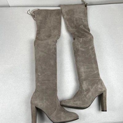 BOTAS HASTA EL MUSLO STUART WEITZMAN GAMUZA TOSTADO TALLA 9 Foto 1 de 4